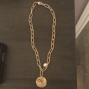 Gorgeous AQUA chain link necklace